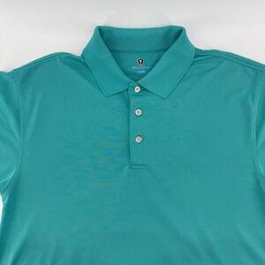 Pro‎ Tour CoolPlay Polo Shirt Mens Lg S/S Teal Green Athleisure Golf Performance